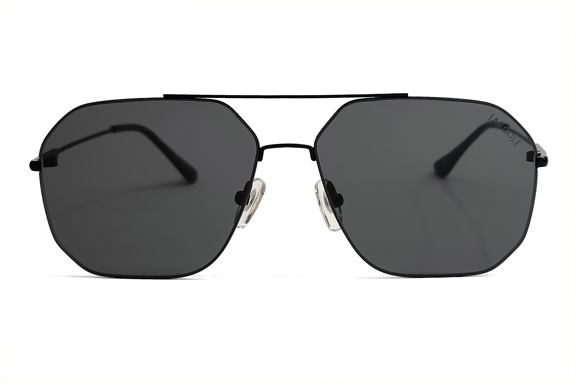 Vyriški saulės akiniai su NYLON lęšiais, Stylish Metal, Juodi - Image 2